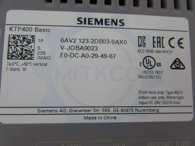 6AV2123-2DB03-0AX0 Siemens Screen