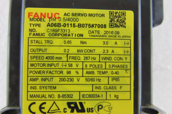 A06B-0115-B075 Fanuc servo motor