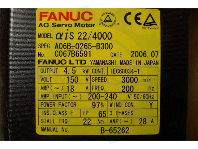 A06B-0265-B300 Fanuc servo motor