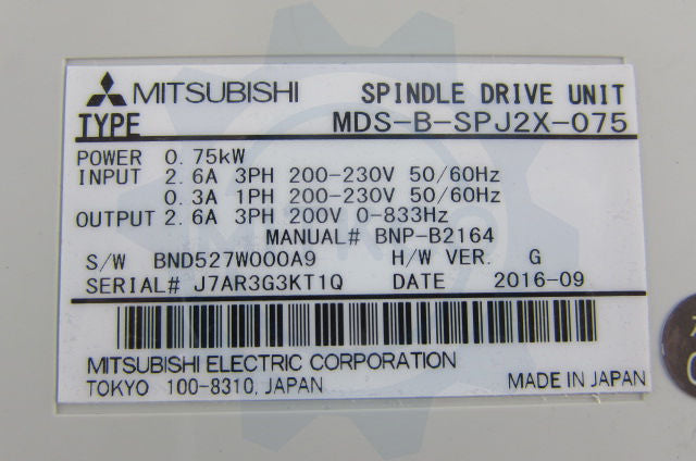 MDS-B-SPJ2X-075 Mitsubishi servo drive